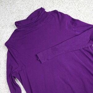 Merona Womens Purple Turtleneck Long Sleeve Stretch Top XXL